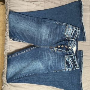 Women’s buckle flare/bell bottom jeans